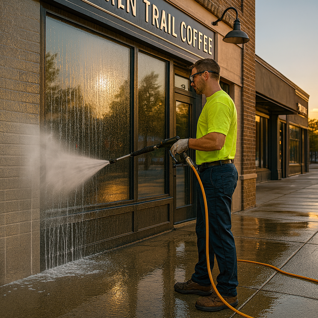 Commercial glass/entrance cleaning